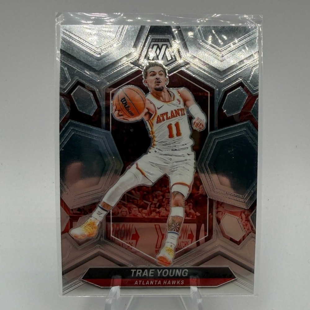 Trae Young Silver Prizm 2023-24 Panini‎ Mosaic 107 NBA Atlanta Hawks